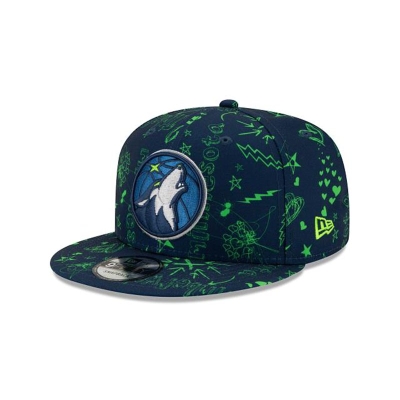 Sapca New Era Minnesota Timberwolves NBA Doodle 9FIFTY Snapback - Albastri